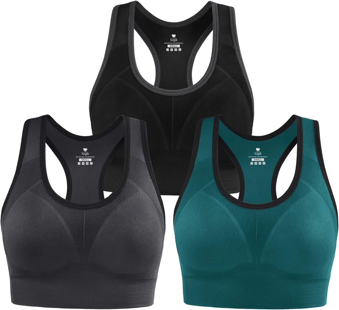 IUGA Sports Bras for Women High Impact Racerback Sports Bra Seamless Padded Sports Bra Yoga Bras Workout Bra Activewear Bra