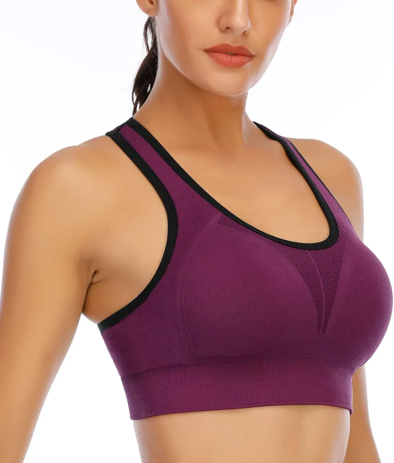IUGA Sports Bras for Women High Impact Racerback Sports Bra Seamless Padded Sports Bra Yoga Bras Workout Bra Activewear Bra
