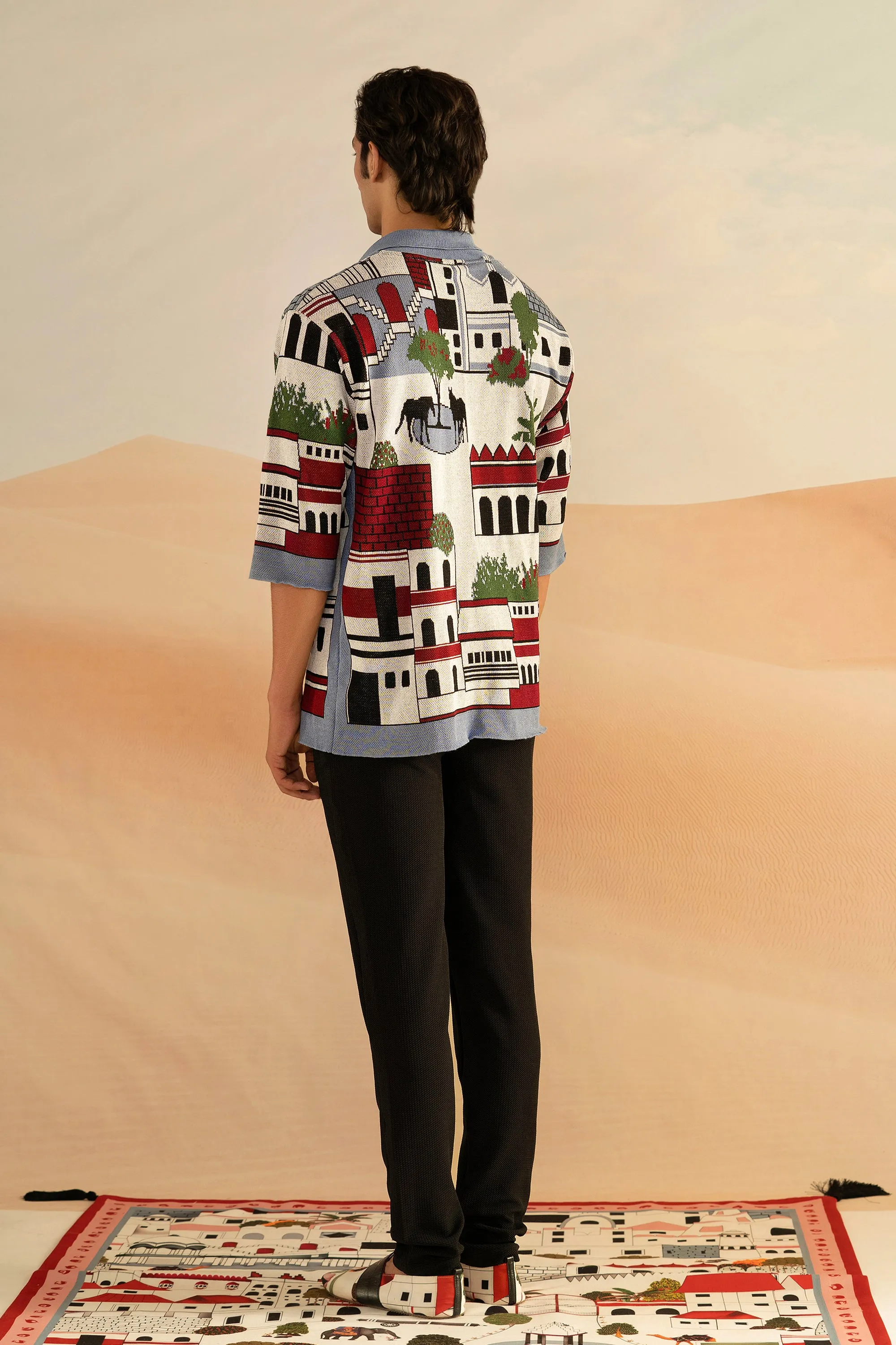 Jaiscape Jacquard-Knit Polo