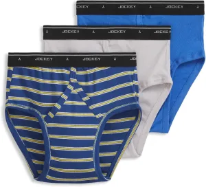 Jockey Mens Underwear Briefs - Classic Low Rise Design, Pack of 3 - Authentic Mens Underwear for Comfort and Quality