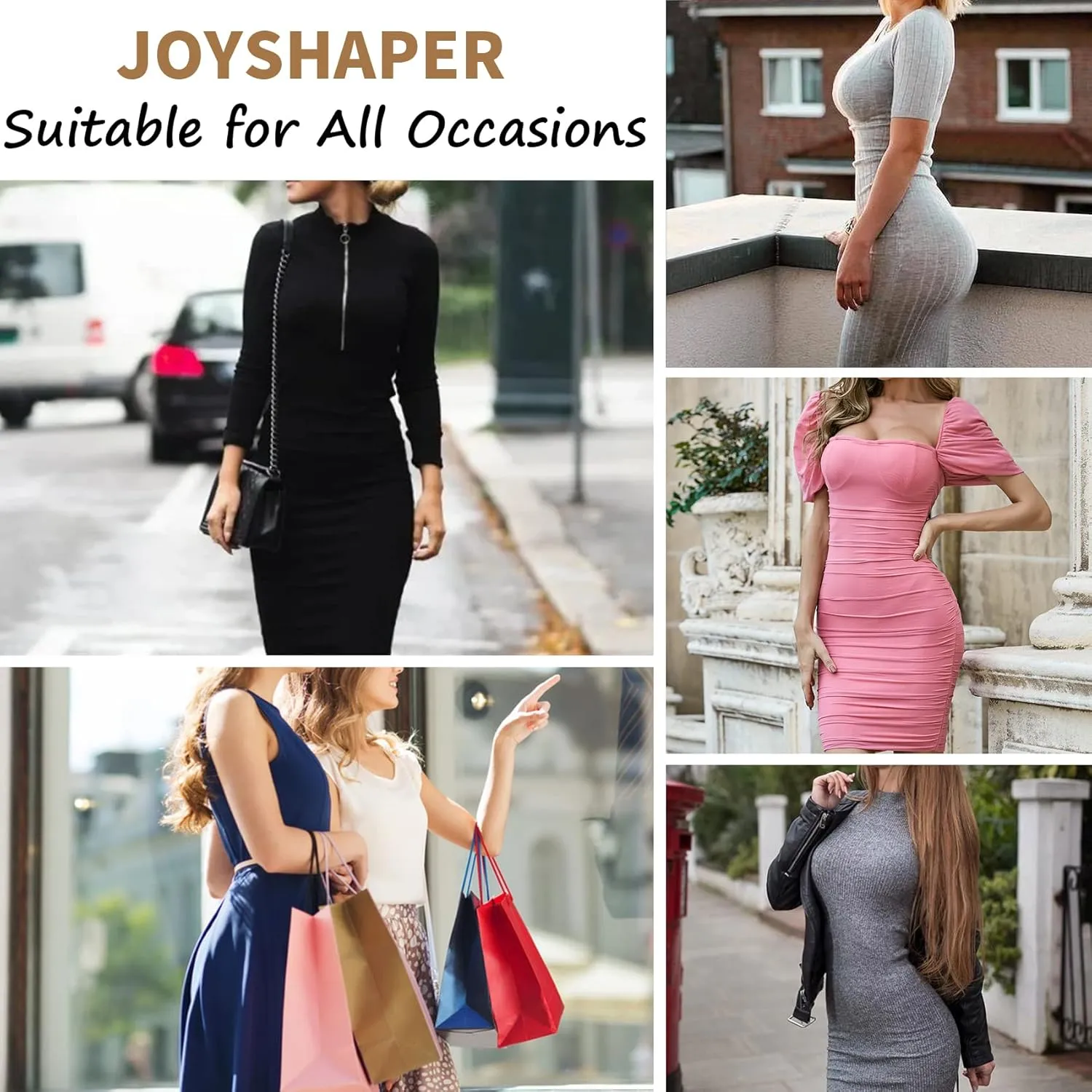 JOYSHAPER Women's Full Slip for Under Dresses Skirt Camisole Dress Slip Shapewear Deep V Slip Body Shaper