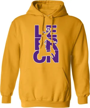 L23 23 LA Basketball Sports Fan Wear DT Sweatshirt Hoodie