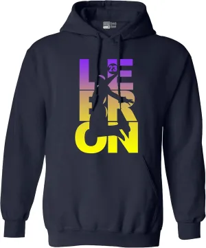 L23 23 LA Basketball Sports Fan Wear DT Sweatshirt Hoodie