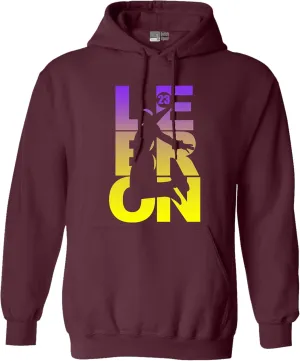 L23 23 LA Basketball Sports Fan Wear DT Sweatshirt Hoodie