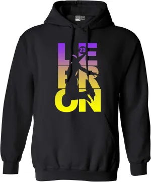 L23 23 LA Basketball Sports Fan Wear DT Sweatshirt Hoodie