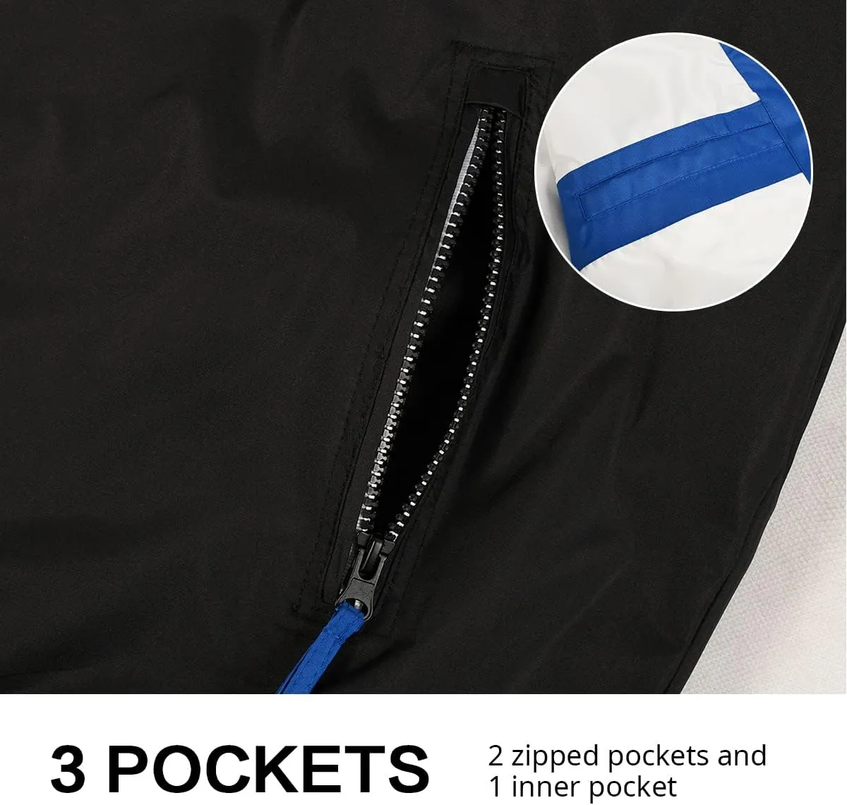 Lansbojun Mens Windbreaker Jackets Hooded Water-resistant Wind Breakers Casual Sportswear