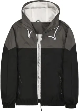Lansbojun Mens Windbreaker Jackets Hooded Water-resistant Wind Breakers Casual Sportswear