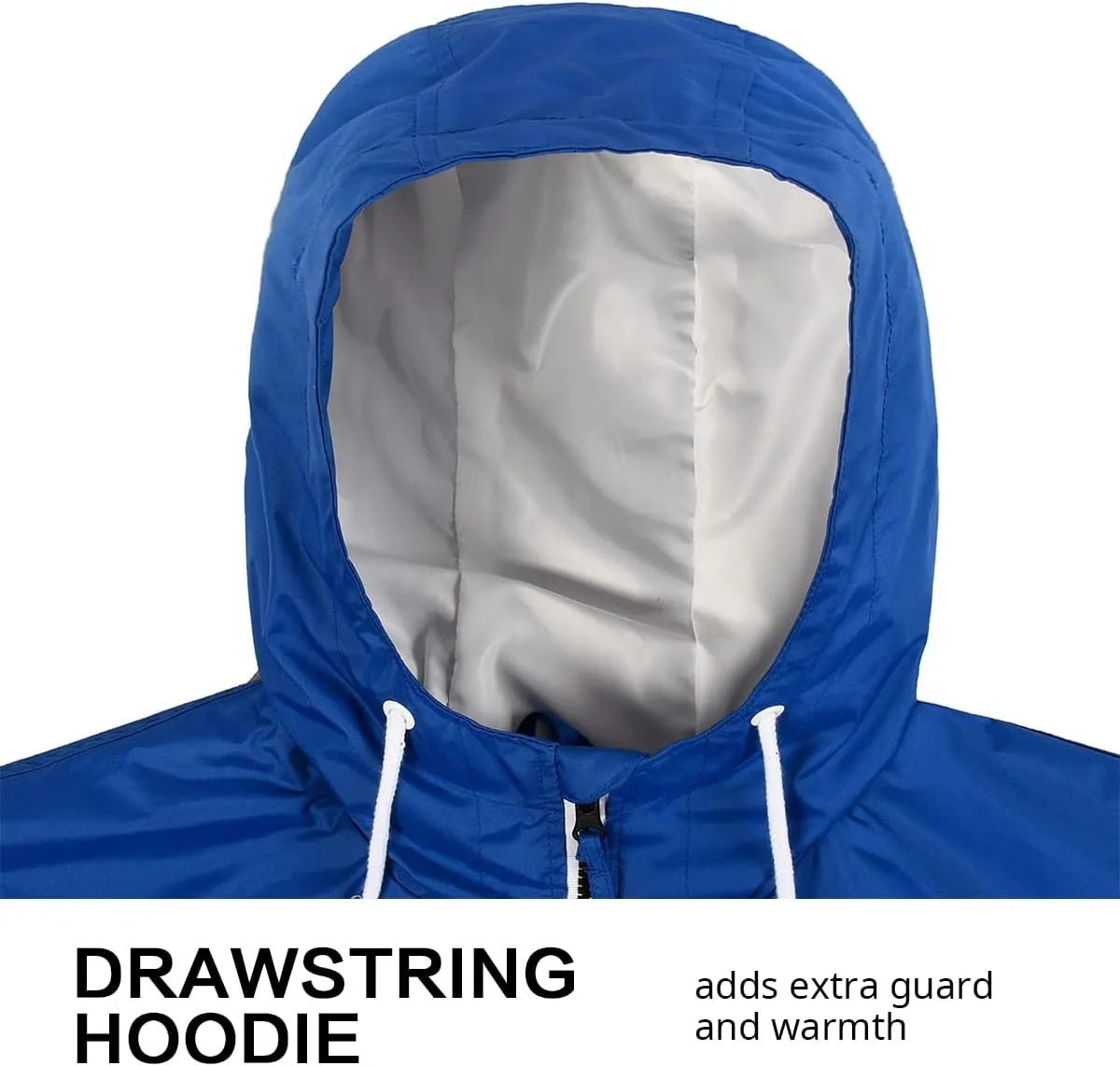 Lansbojun Mens Windbreaker Jackets Hooded Water-resistant Wind Breakers Casual Sportswear