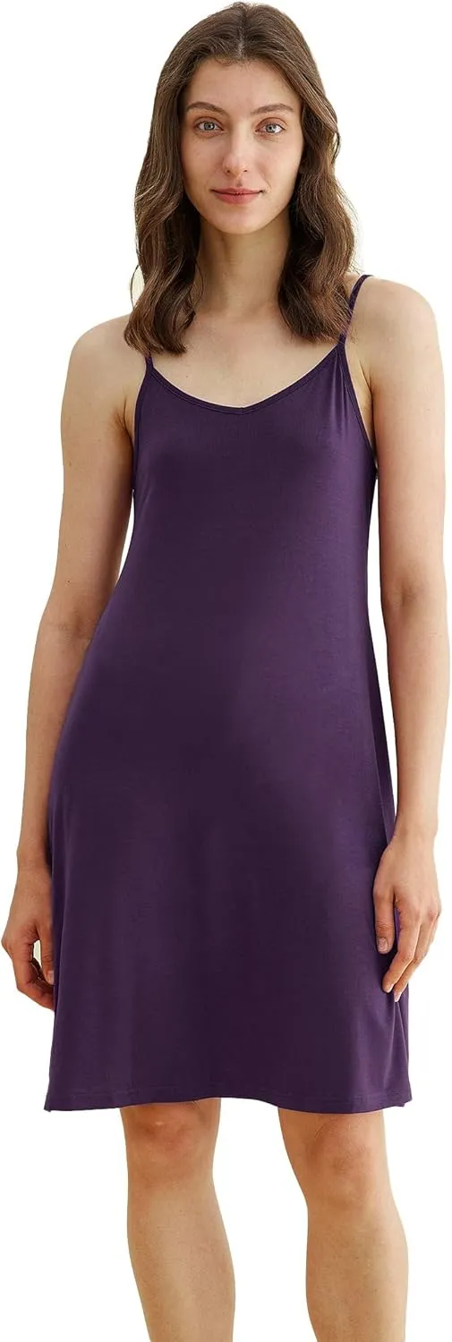 Latuza Women's Viscose Slip Sleep Dress Sleeveless Nightgown