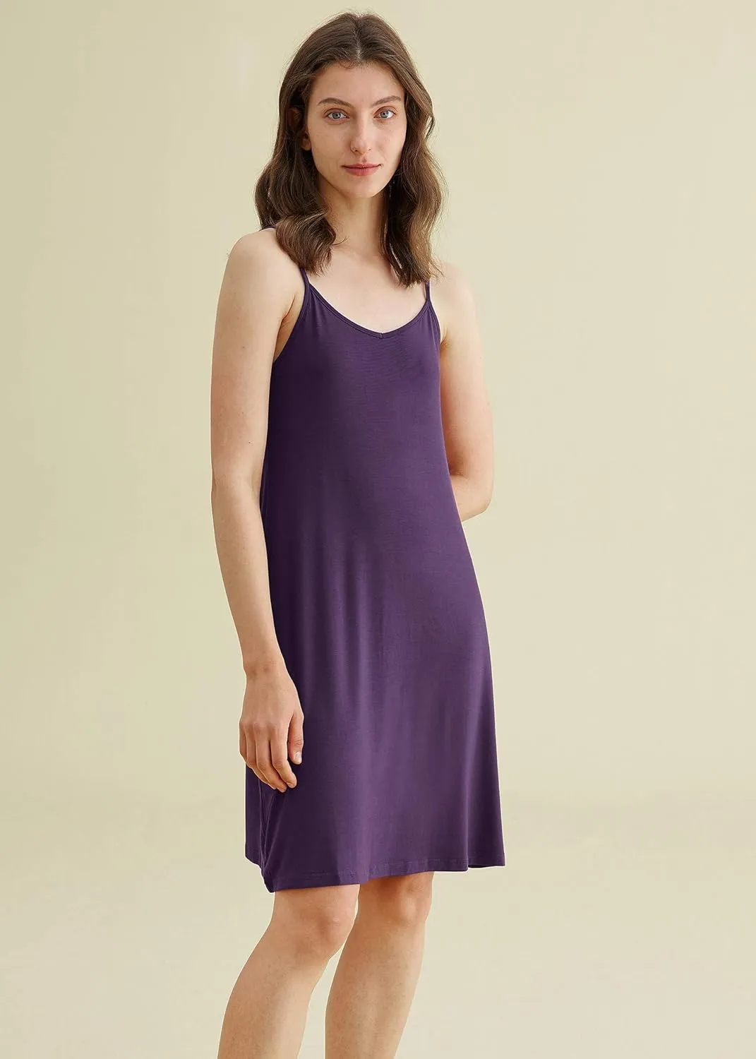 Latuza Women's Viscose Slip Sleep Dress Sleeveless Nightgown
