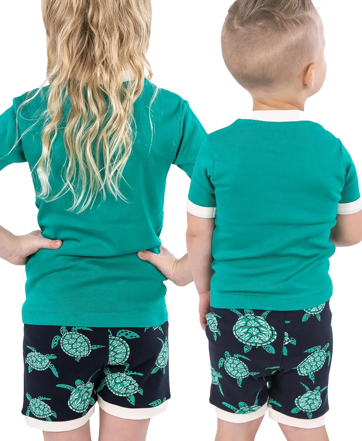 Lazy One Short-Sleeved Summer Pajama Set for Girls and Boys, Kid Pajama Set