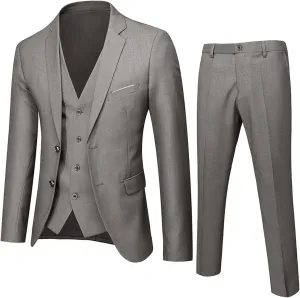 LCMTWX Mens Suit Slim 3 Suit Business Wedding Party Jacket Vest & Pants Men'S Suit Jackets Mens Linen Suit Mens Black Mens
