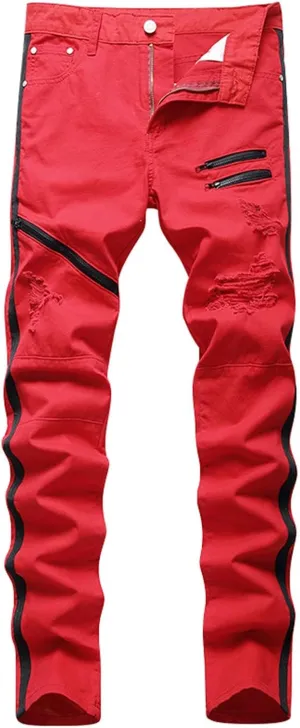 Leg Men's Pants Plus-Size Street Hip Hop Loose Work Long Trousers Jeans Pants Mens Jeans Men Jeans Regular Fit Jeans