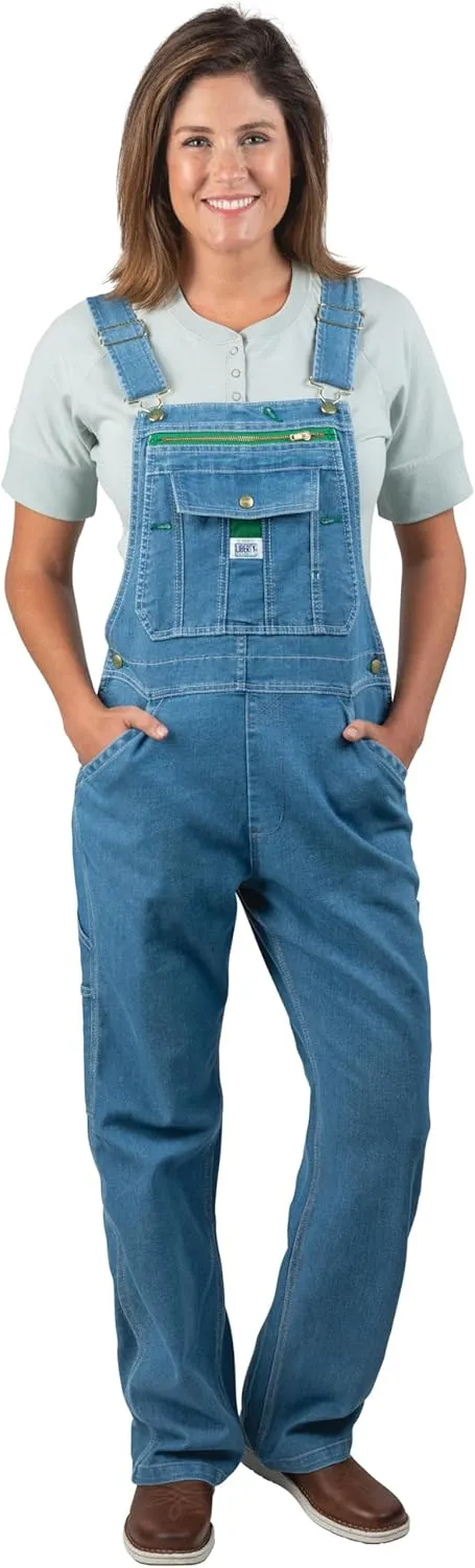Liberty womens Washed Denim Bib Overalls