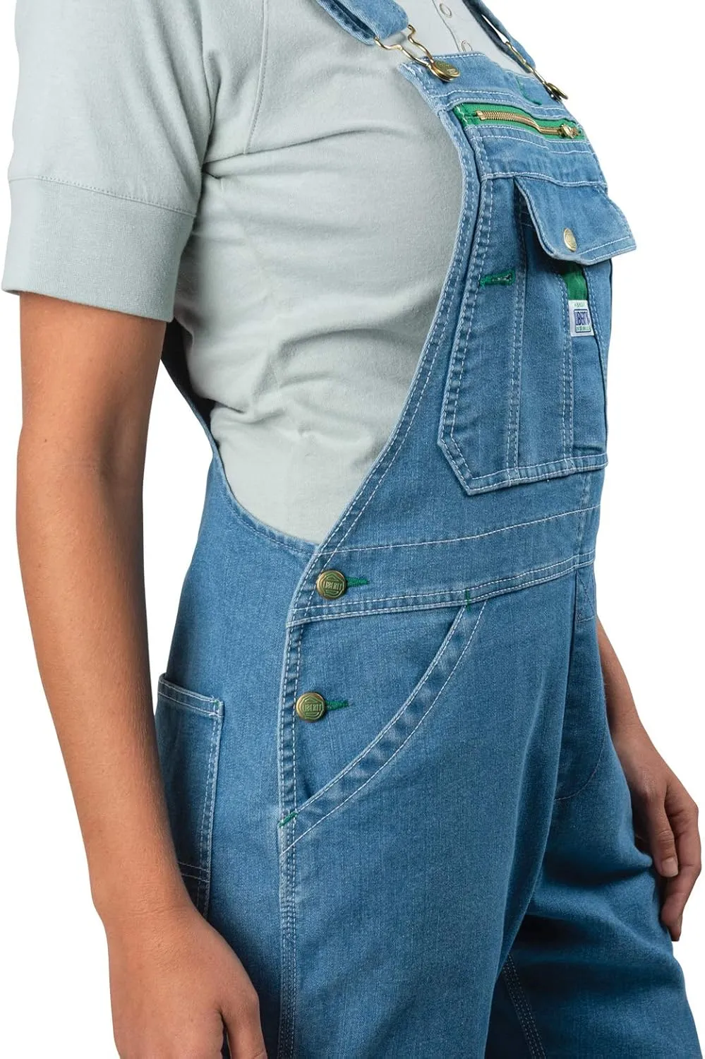 Liberty womens Washed Denim Bib Overalls