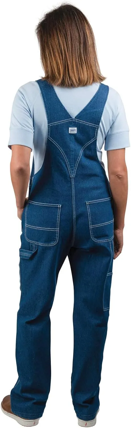Liberty Womens Washed Denim Bib Overalls