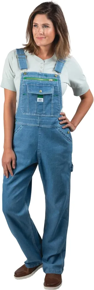 Liberty womens Washed Denim Bib Overalls