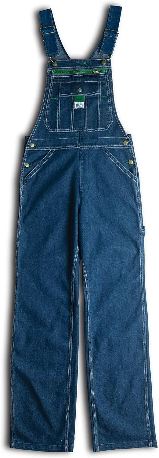 Liberty Womens Washed Denim Bib Overalls