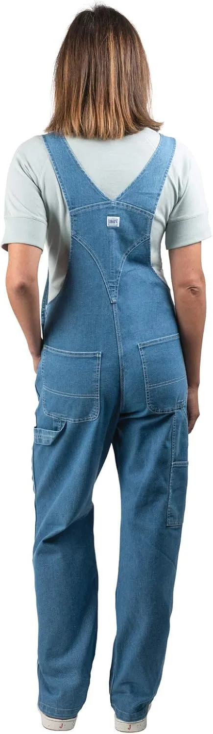 Liberty womens Washed Denim Bib Overalls