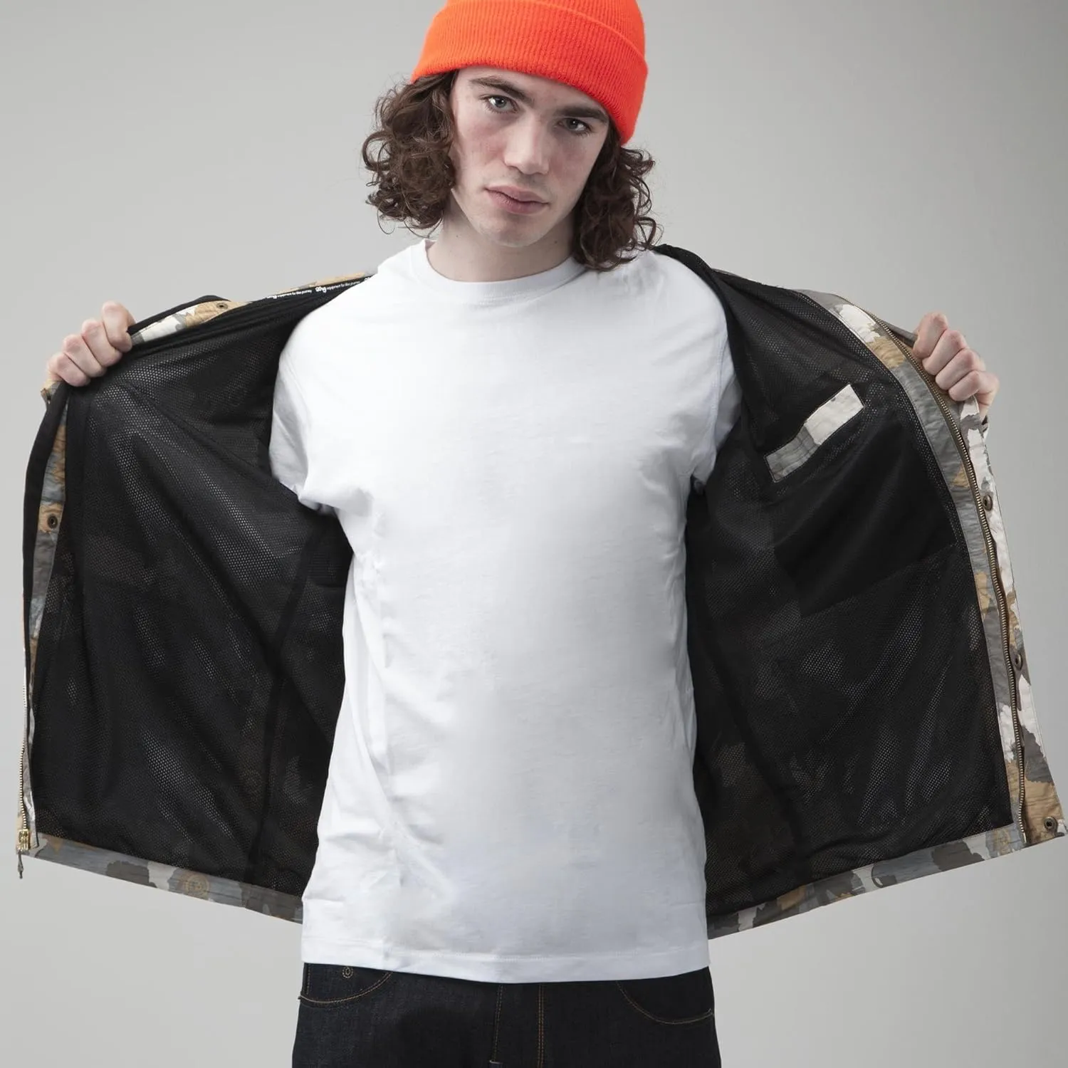 LRG Men's Wood Grain Wind Breaker Jacket
