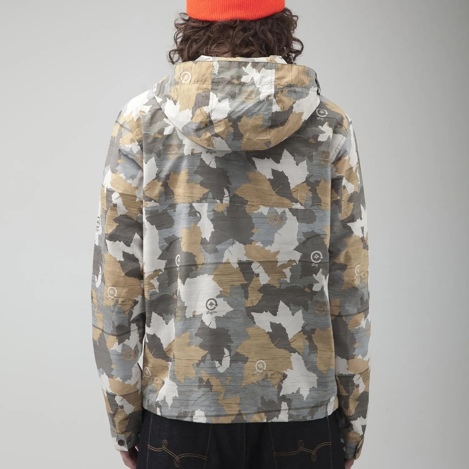 LRG Men's Wood Grain Wind Breaker Jacket