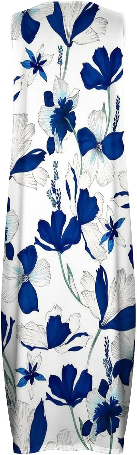LRMQS Summer Dresses for Women 2025 Vacation Beach Casual Flowy Spring Maxi Dress Floral Plus Size Sundress Long Sun Dresses
