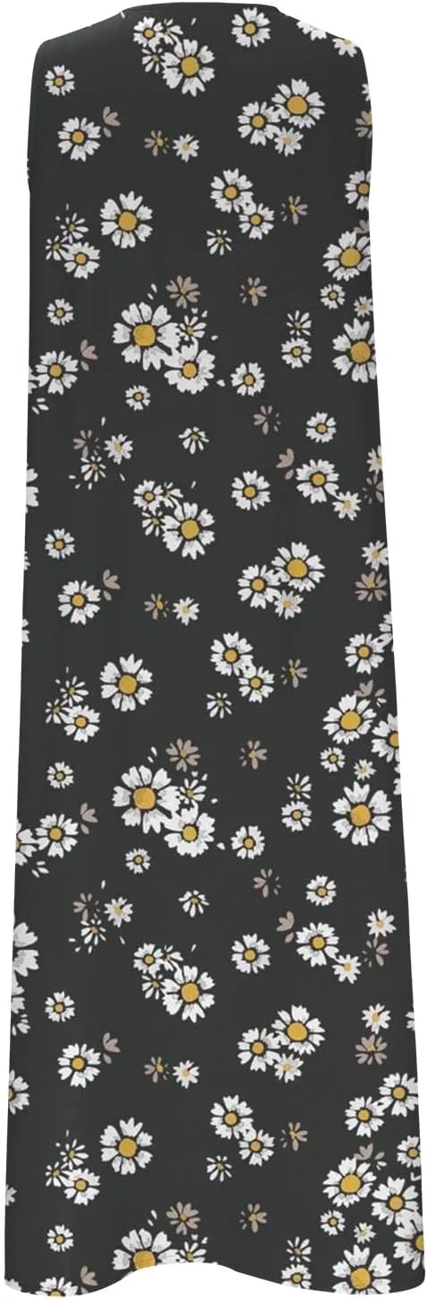 LRMQS Summer Dresses for Women 2025 Vacation Spring Casual Midi Dresses Beach Trendy Sundresses Plus Size Long Maxi Sun Dress