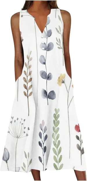 LRMQS Summer Dresses for Women 2025 Vacation Spring Casual Midi Dresses Beach Trendy Sundresses Plus Size Long Maxi Sun Dress