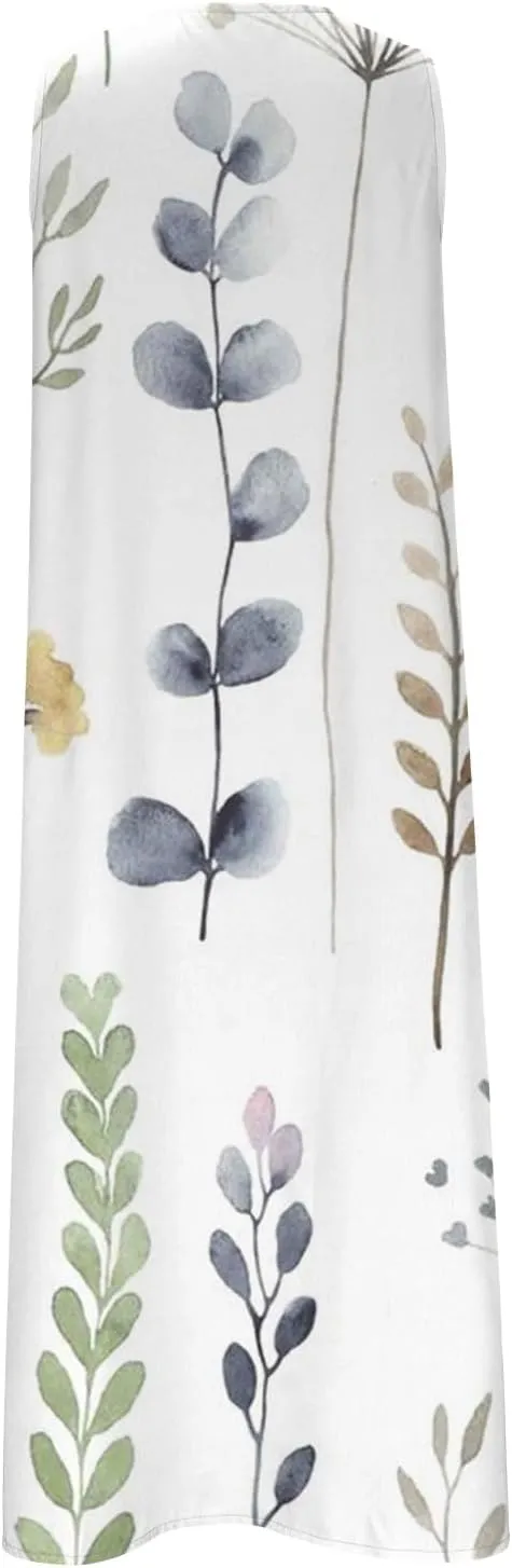 LRMQS Summer Dresses for Women 2025 Vacation Spring Casual Midi Dresses Beach Trendy Sundresses Plus Size Long Maxi Sun Dress