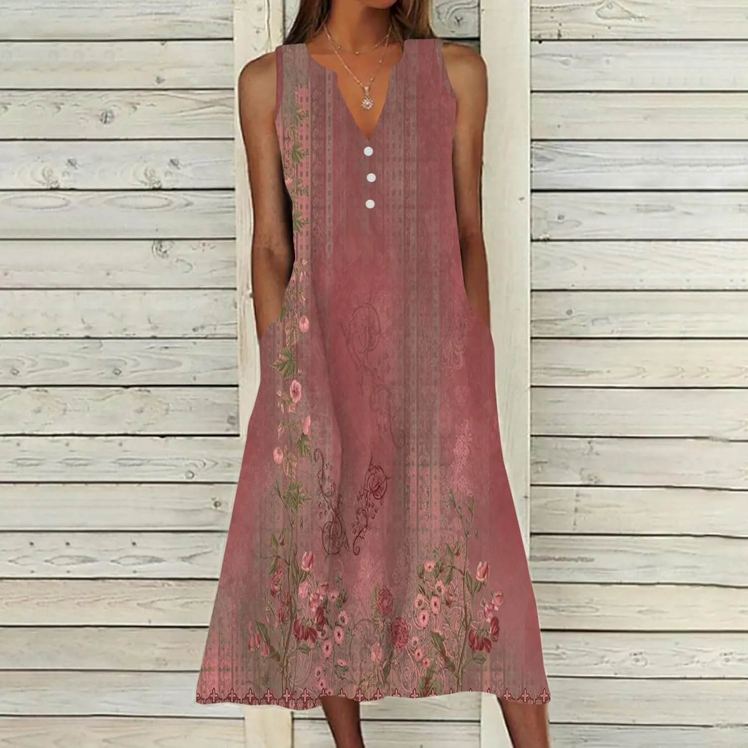 LRMQS Summer Dresses for Women 2025 Vacation Spring Casual Midi Dresses Beach Trendy Sundresses Plus Size Long Maxi Sun Dress