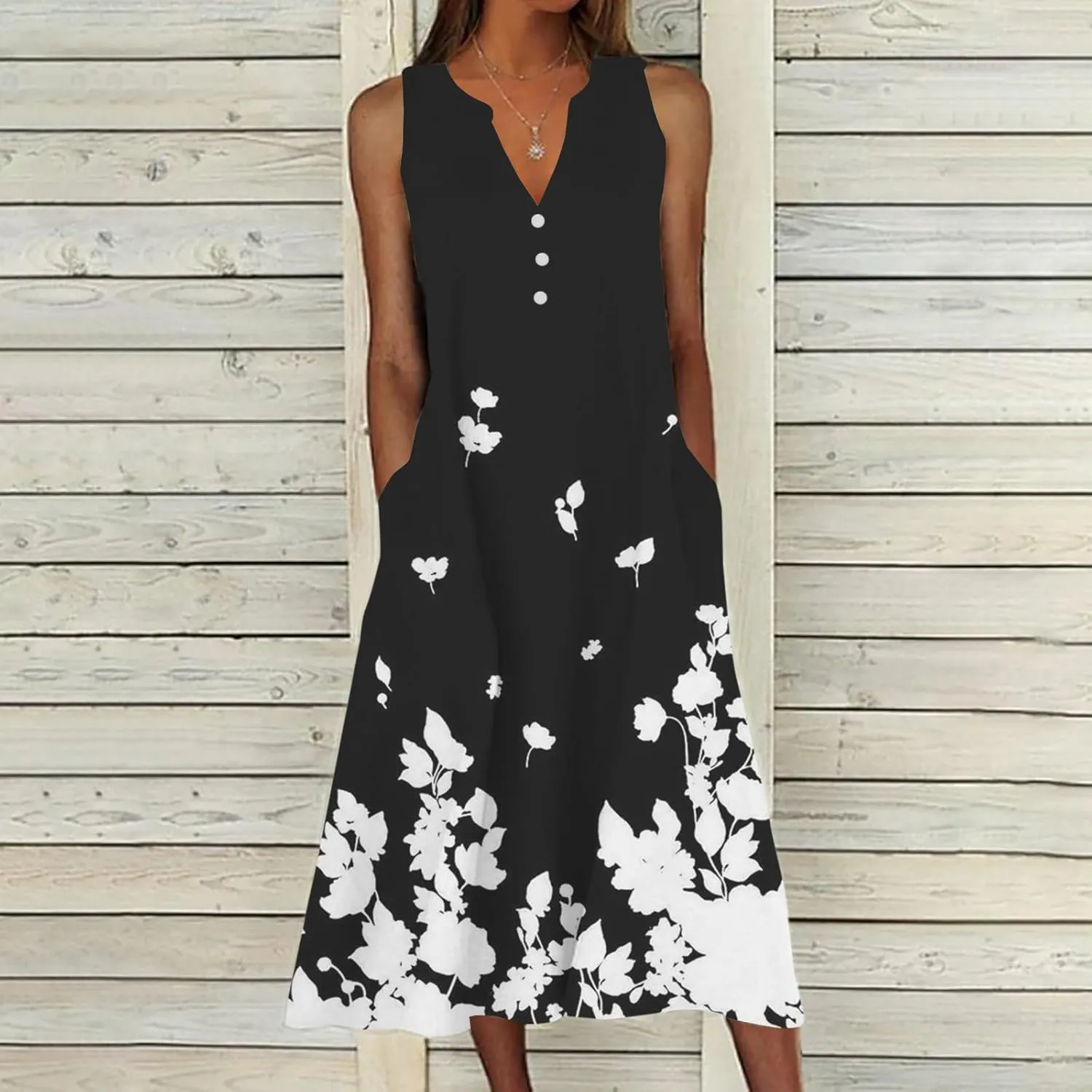 LRMQS Summer Dresses for Women 2025 Vacation Spring Casual Midi Dresses Beach Trendy Sundresses Plus Size Long Maxi Sun Dress