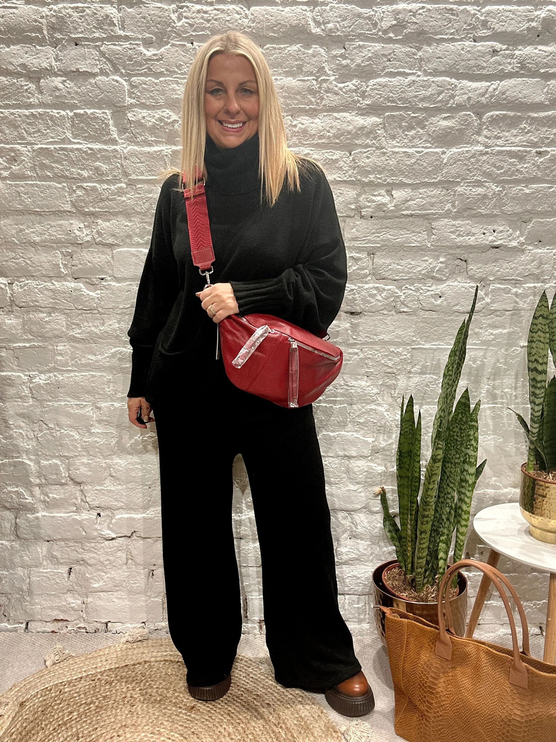 Made In Italy Snug Roll Neck Jumper And Pant Co ord Set