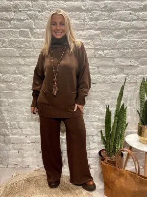 Made In Italy Snug Roll Neck Jumper And Pant Co ord Set