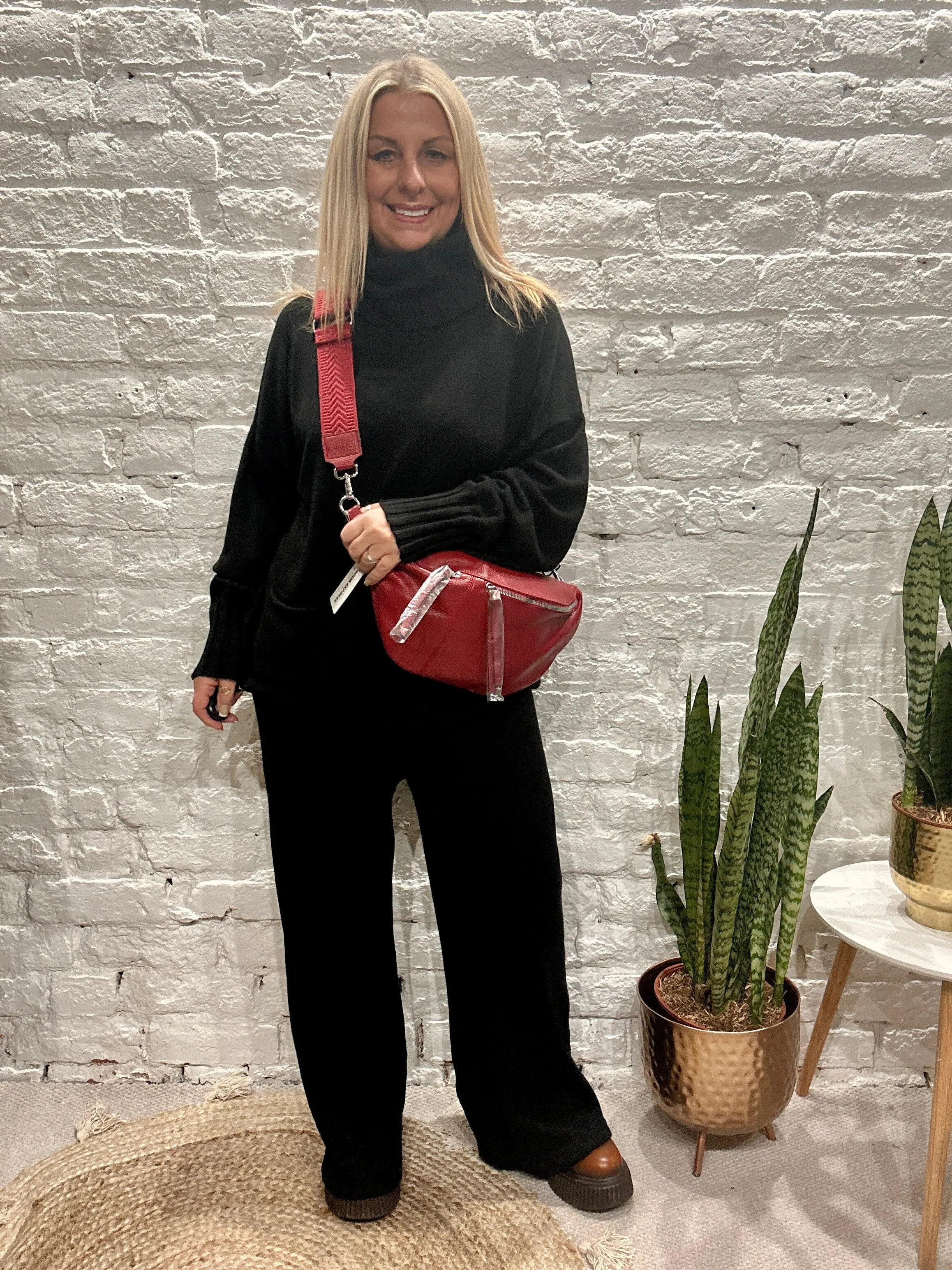 Made In Italy Snug Roll Neck Jumper And Pant Co ord Set