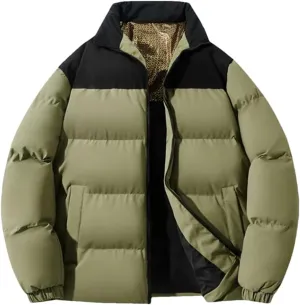 Men Cotton Padded Jacket Thick Cotton Padded Coats Winter Warm Cotton Padded Parkas Overcoat