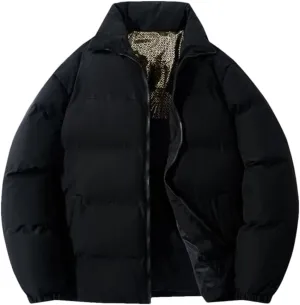 Men Cotton Padded Jacket Thick Cotton Padded Coats Winter Warm Cotton Padded Parkas Overcoat