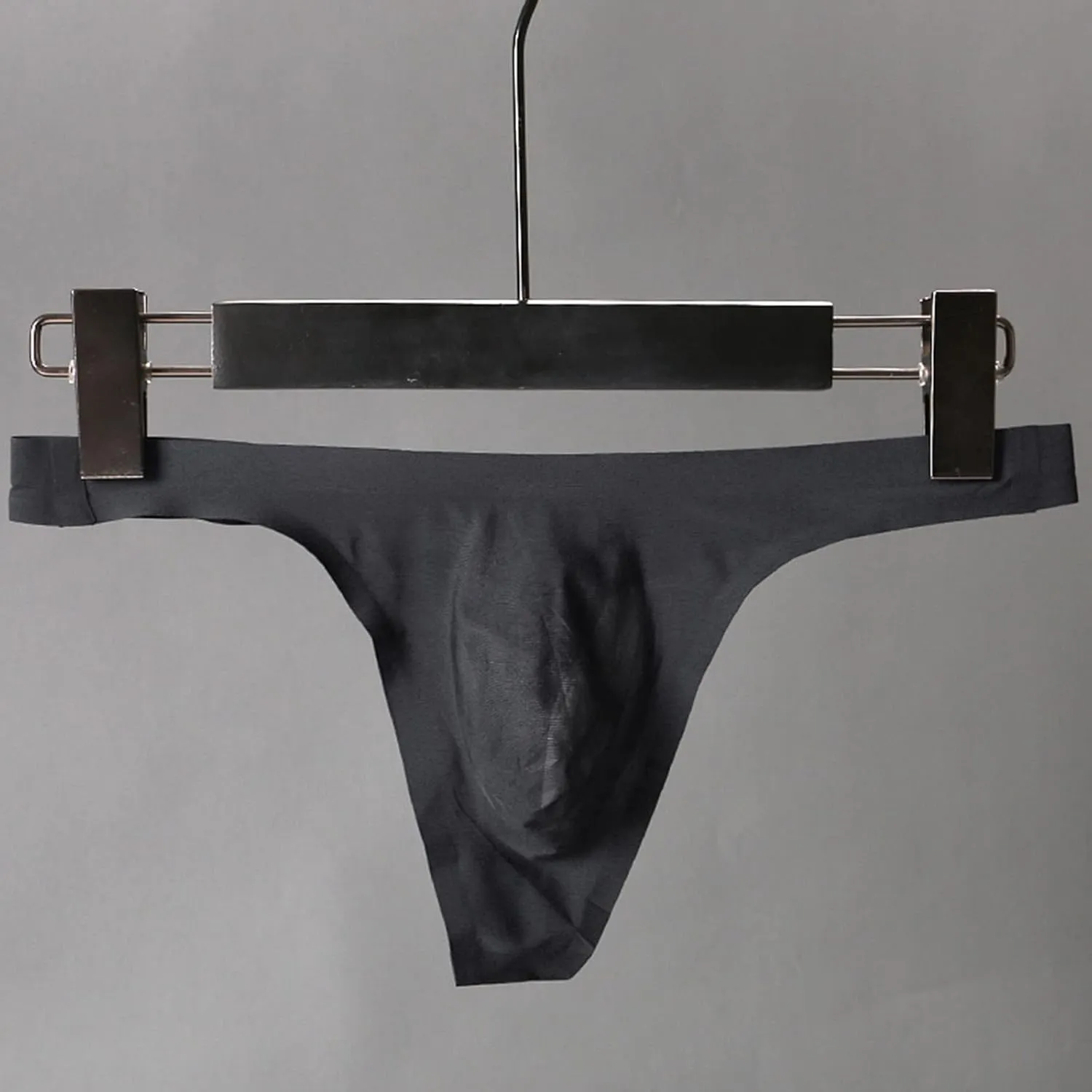 Men Thongs Underwear Sexy Big Pouch Low Waist Seamless Jockstrap Underwear Classic Fit Performance Active Stretch Thong