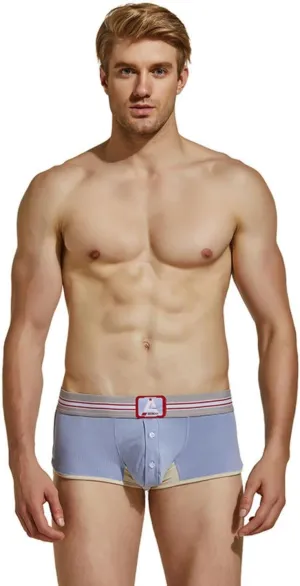 Men's Boxer Briefs with Comfortable Fit and Button Fly Classic Men's Boxers