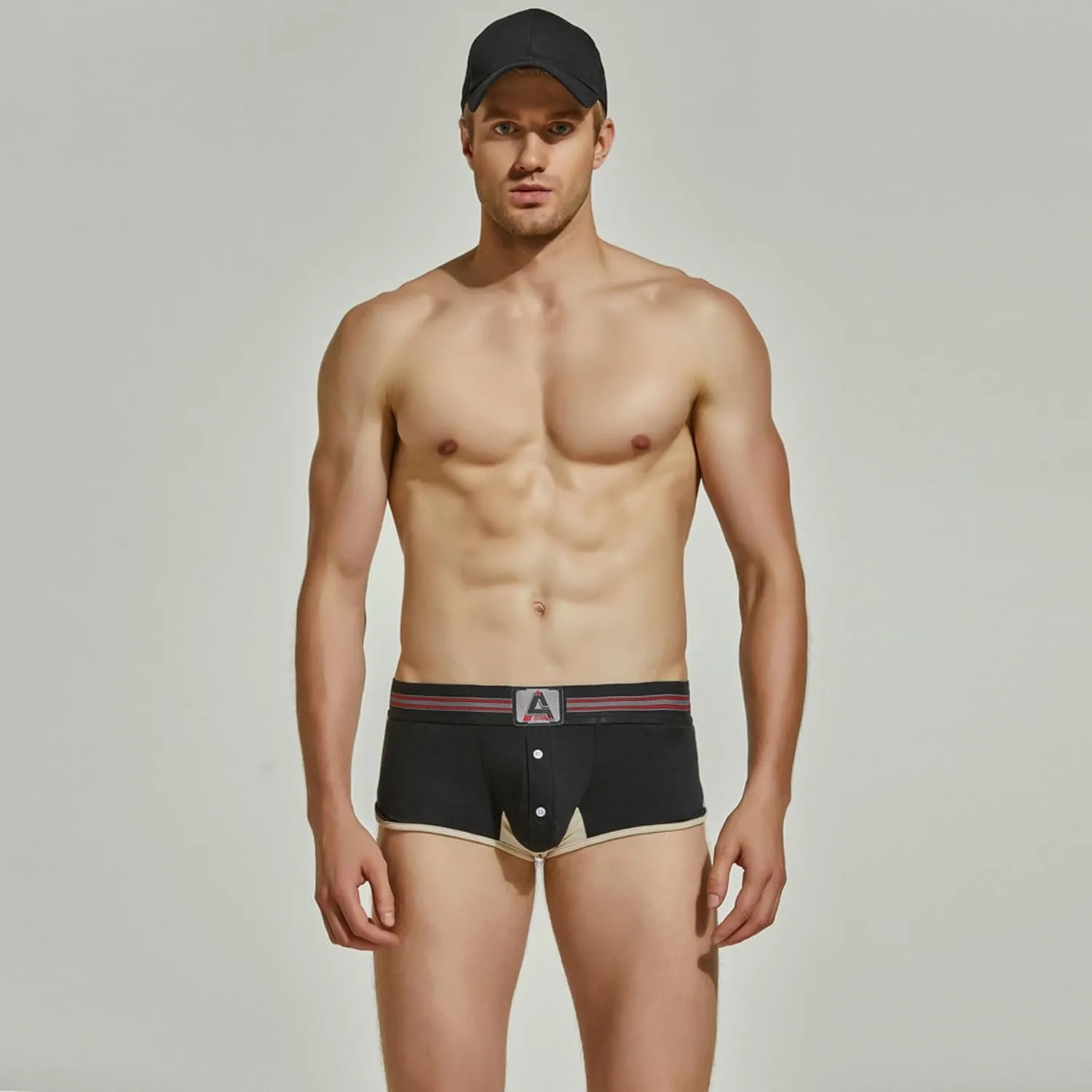 Men's Boxer Briefs with Comfortable Fit and Button Fly Classic Men's Boxers