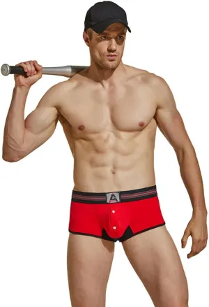 Men's Boxer Briefs with Comfortable Fit and Button Fly Classic Men's Boxers