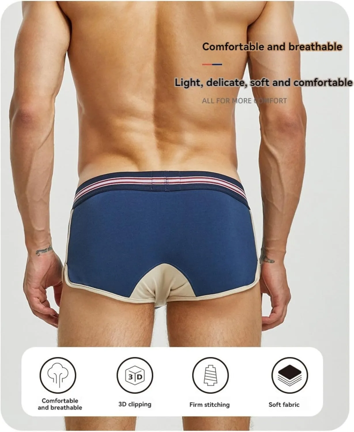 Men's Boxer Briefs with Comfortable Fit and Button Fly Classic Men's Boxers