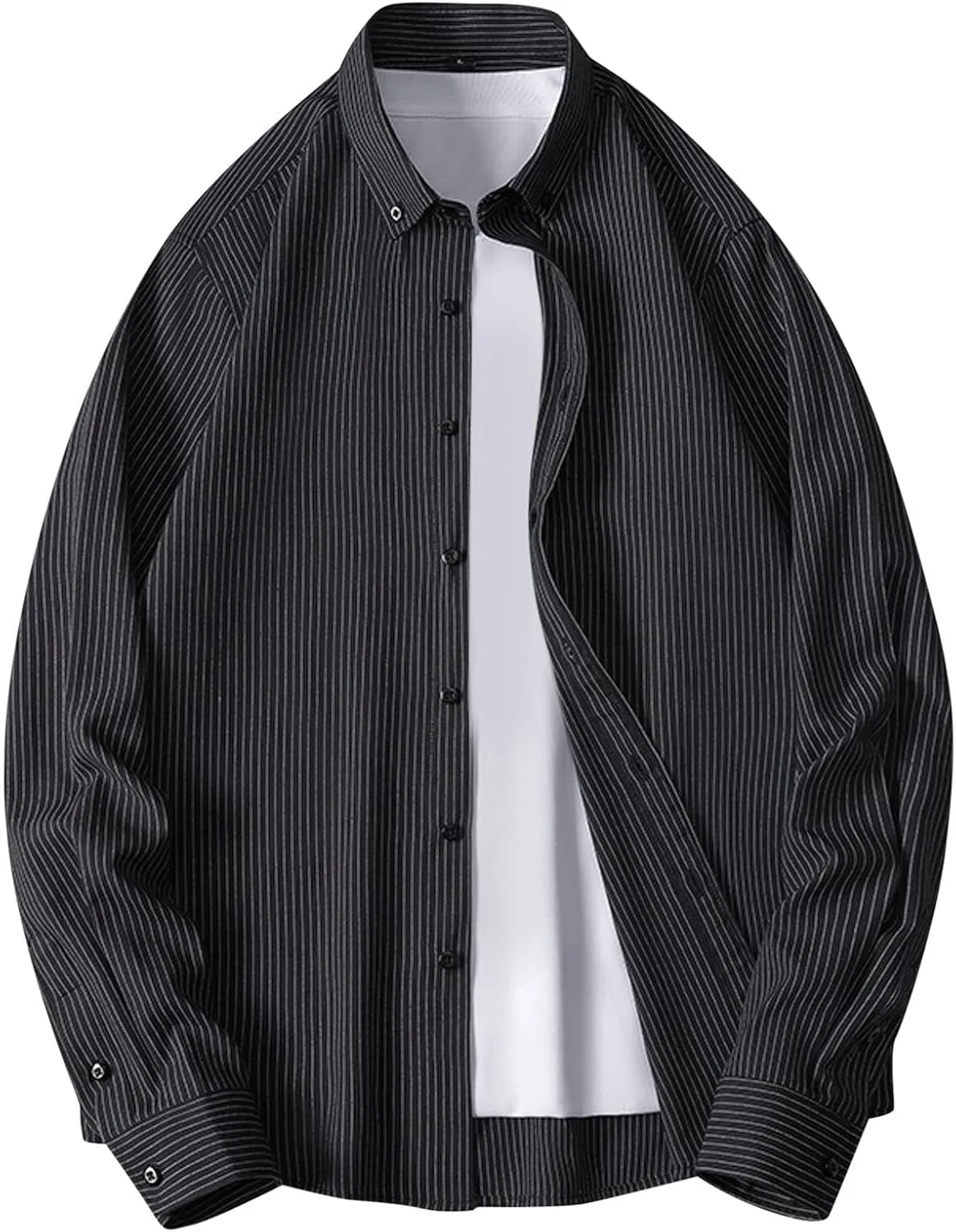 Men's Button Down Shirt 2024 Casual Men's Fashion Shirt Long Sleeve Spring Trend Handsome Casual Striped Shirt