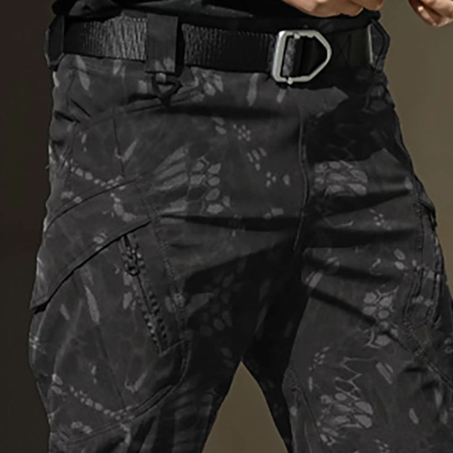 Men's Camo Cargo Pants Trousers Hiking Pants 8 Pocket Plain Comfort Breathable Outdoor Daily Work Pants for Hiking