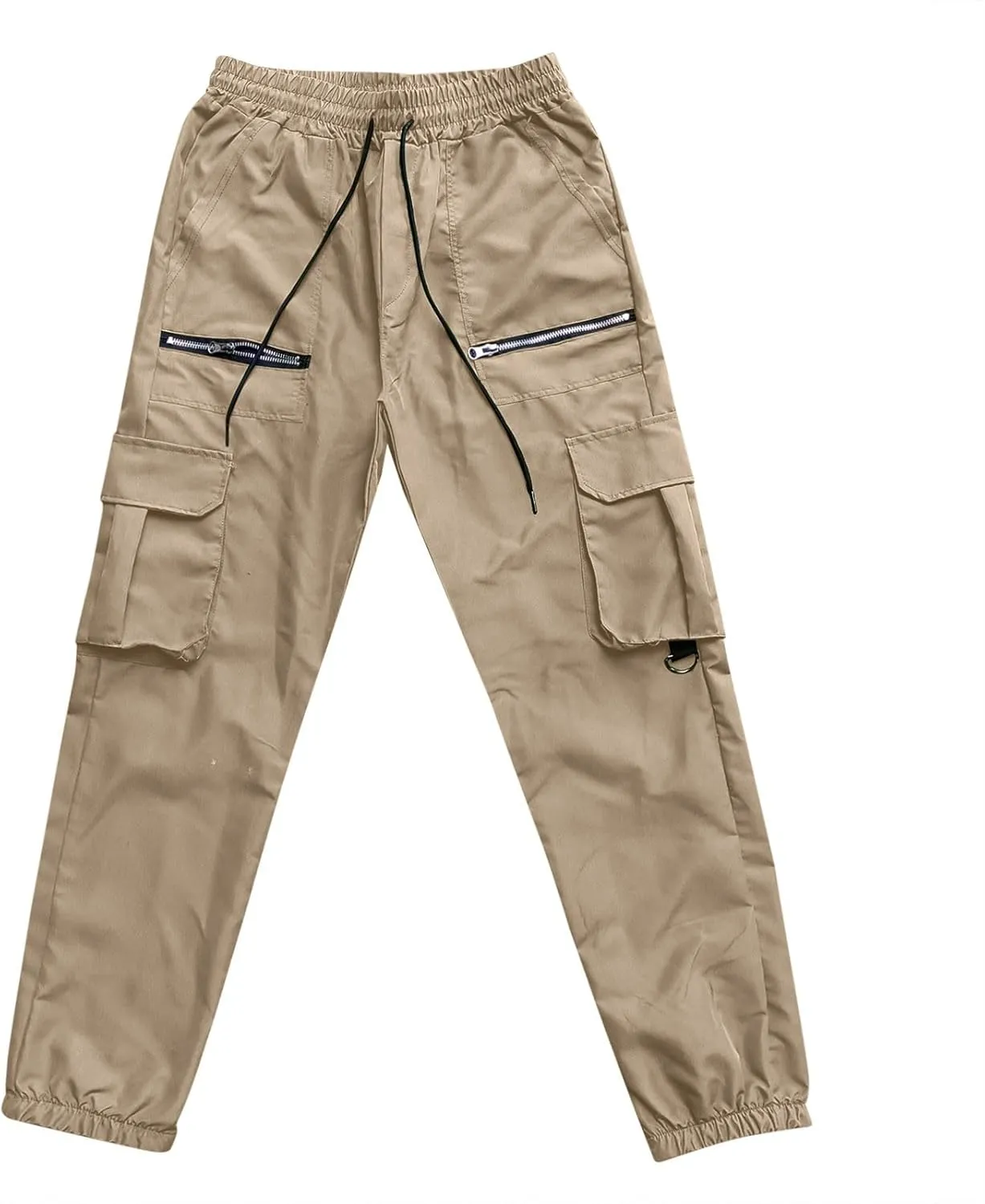Men's Cargo Jogger Pants Ripstop Lightweight Casual Sweatpants for Athletic Fishing Travel Work Trousers Zip Pockets