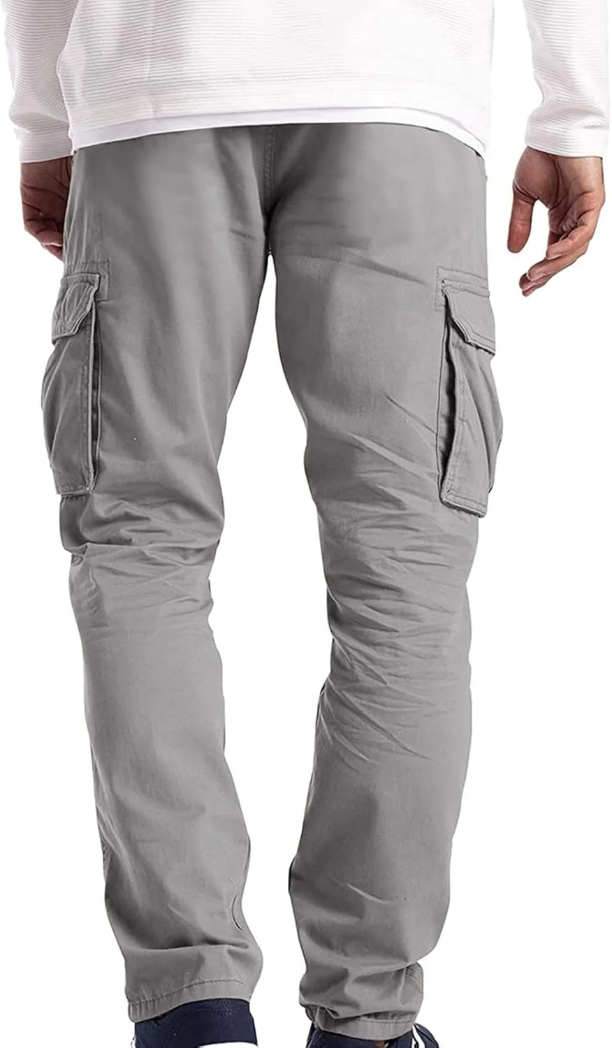 Mens Cargo Pants Casual Joggers Athletic Pants Cotton Loose Fit Straight Sweatpants Cargo Trouser Hiking Pants
