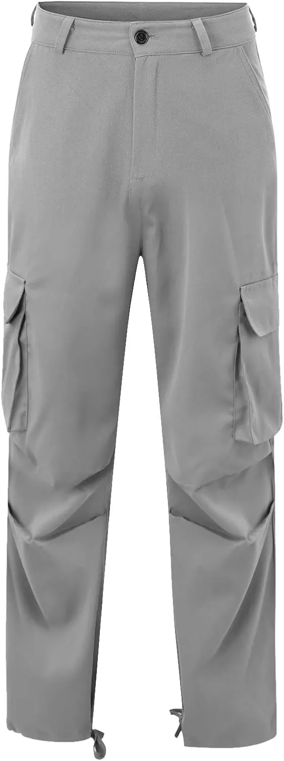 Mens Cargo Pants Casual Joggers Athletic Pants Cotton Loose Fit Straight Sweatpants Cargo Trouser Hiking Pants