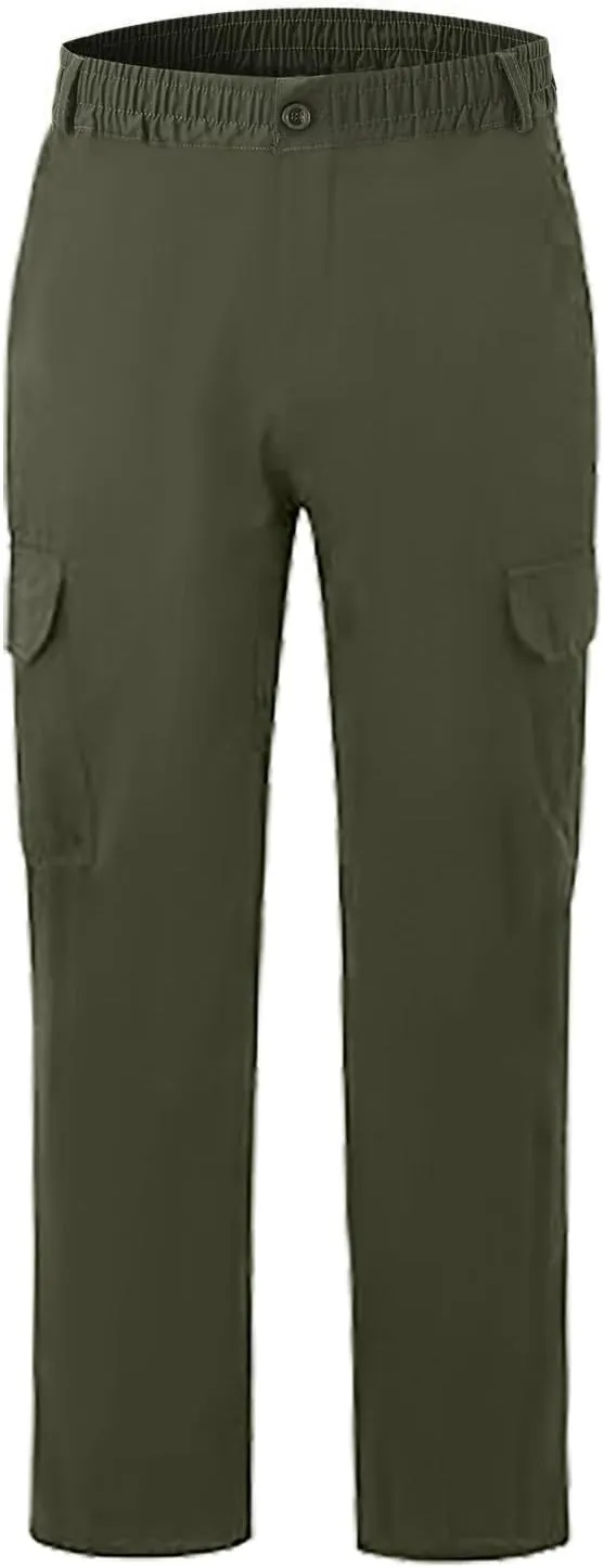 Mens Cargo Pants Relaxed Fit Tactical Pants Cargo Work Pants Cotton Trousers with Pockets Work Pants