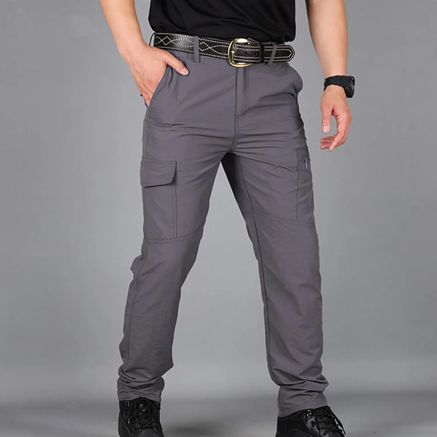 Mens Cargo Pants Tactical Waterproof Pants Big and Tall Baggy Workout Trouser Work Hiking Pants Outdoor Apparel