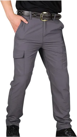 Mens Cargo Pants Tactical Waterproof Pants Big and Tall Baggy Workout Trouser Work Hiking Pants Outdoor Apparel