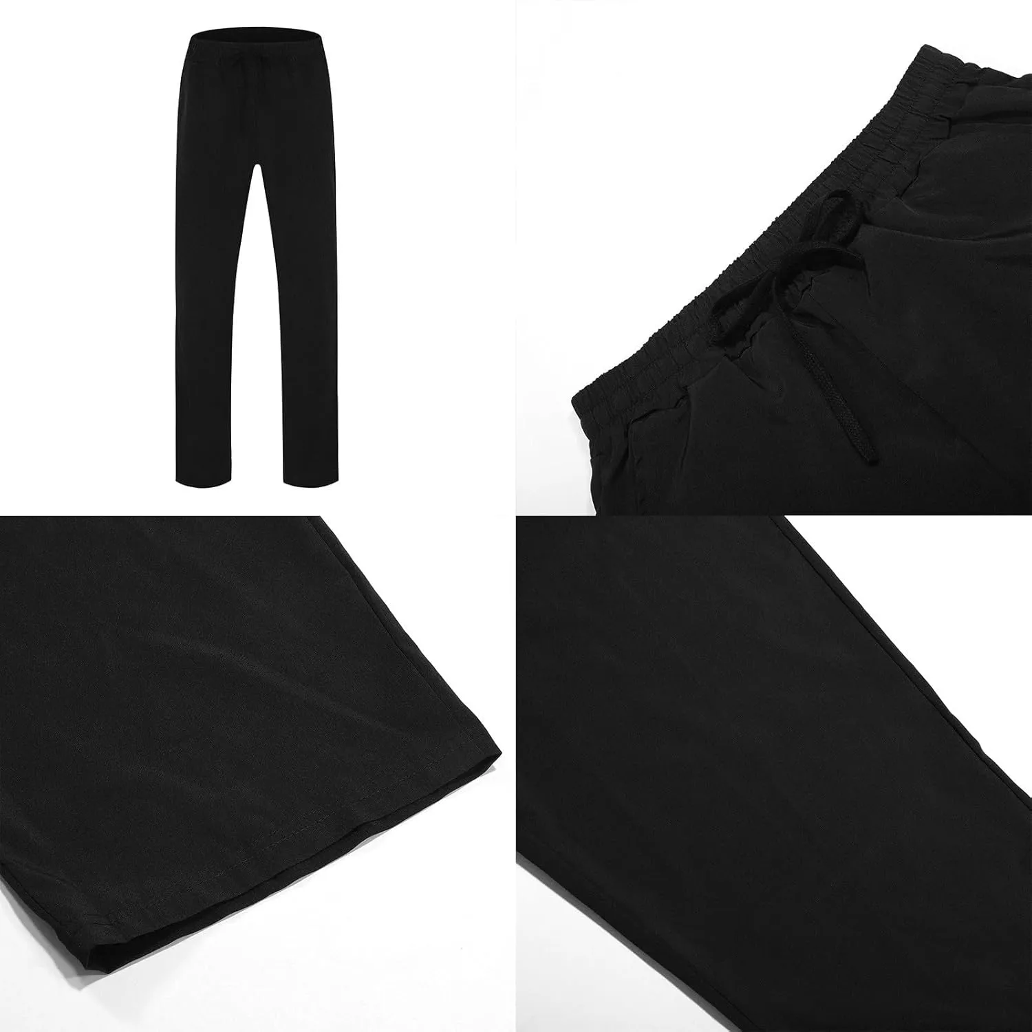 Mens Casual Linen Pants Workout Athletic Joggers Loose and Light Trousers Lightweight Pant Leisure and Daily Wear